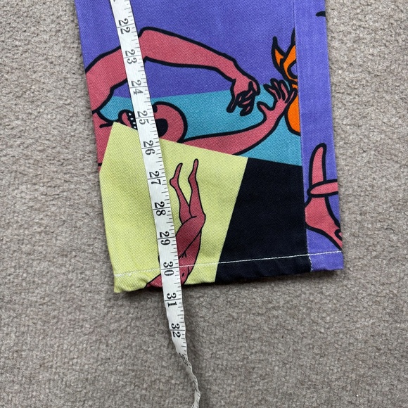 Patta Men's Pants Size 32 x 30 Multicolor Denim Straight Magazine AOP Graphic - Picture 5 of 11